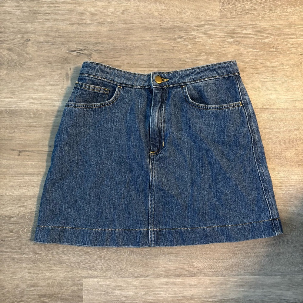 American Apparel Blue Denim Mini Skirt
